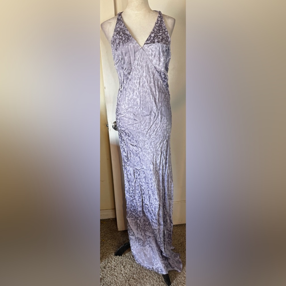 NWT Topshop Lavender Leopard Print Maxi Dress Backless Sun dress summer beach - Picture 5 of 13